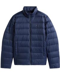 Tommy Hilfiger - Jassen ,Blauw ,Polyester Lichtgewicht Waterafstotend Jack - Lyst