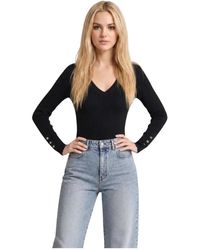Guess - V-Neck Knitwear - Lyst