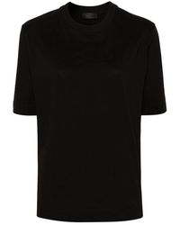 Moncler - Schwarze t-shirts und polos mit logo - Lyst