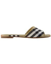 Burberry - Lf Sloane Check Sandals - Lyst