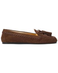 Prada - Schoenen ,Bruin ,Suède Suède Loafers - Lyst