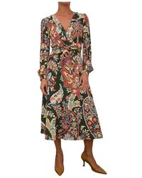 Etro - Kleedjes ,Veelkleurig ,Polyester Mrw Midi Jurk - Lyst