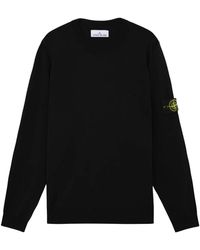 Stone Island - Leichter Rws Reiner Wollpullover Mit Rundhalsausschnitt - Lyst