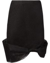 Nina Ricci - Schwarzer spitzenbogen midi rock - Lyst