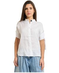 ARMANI EXCHANGE - Overhemden ,Wit ,Linnen Ax Linen Shirt - Lyst