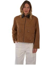 Alter Ego - Jassen ,Bruin ,Leer Jack Jacket - Lyst