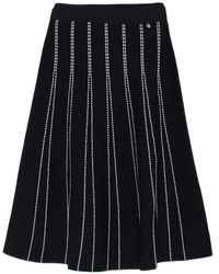 Liu Jo - Rokken ,Veelkleurig ,Katoen Gebreide Midi Rok - Lyst