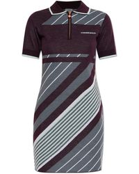 CASABLANCA - Kleedjes ,Rood ,Wol Wollen Jurk Met Logo - Lyst