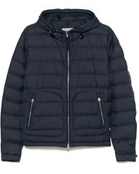 Moncler - Marineblaue Sestriere Daunenjacke Mit Kapuze - Lyst