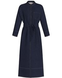 Marella - Kleedjes ,Blauw ,Denim Emmsarta Denim Shirt Dress - Lyst