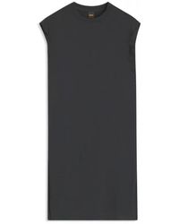 HUGO - Kleedjes ,Zwart ,Katoen C_Edress_5 Midi Jurk - Lyst