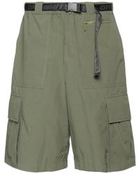 Off-White c/o Virgil Abloh - Korte Broeken ,Groen ,Polyester Bermuda Shorts - Lyst