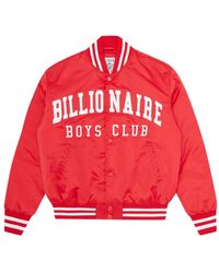 Billionaire - Jassen ,Rood ,Polyester College Satin Bomber Jacket - Lyst