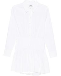 STAUD - Kleedjes ,Wit ,Katoen Rocco Mini Jurk - Lyst