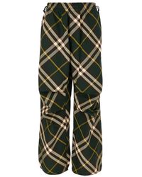 Burberry - Broeken ,Groen ,Polyester Stijlvolle Broeken Voor Mannen En Vrouwen - Lyst