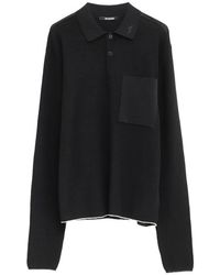 Jacquemus - Truien & Vesten ,Zwart ,Katoen Zwarte Katoenen T-Shirts En Polos - Lyst