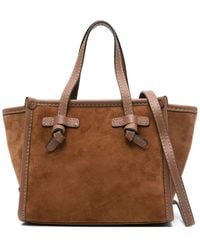 Gianni Chiarini - Bruine Leren Shopper Tas - Lyst