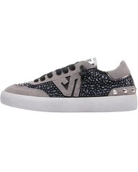 Emanuélle Vee - Schwarze Sneakers Mit Strass-Details - Lyst