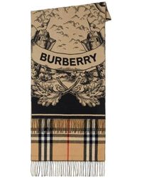 Burberry - Check Cashmere Scarf - Lyst
