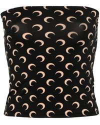 Marine Serre - Top sin tirantes con estampado moonogram - Lyst