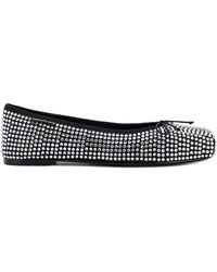 Alexander Wang - Schwarze ballerinas mit eckiger spitze und frontschleife - Lyst