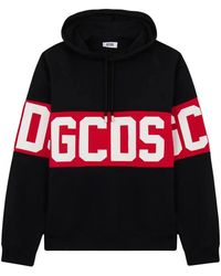 Gcds - Hoodies & Sweatvesten ,Zwart ,Katoen Band Logo Hoodie - Lyst