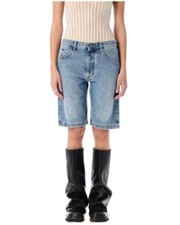 The Attico - Denim Shorts - Lyst