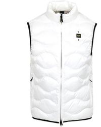 Blauer - Jassen ,Wit ,Gevoerde Bodywarmer Met Ruitpatroon - Lyst