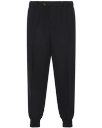 Lanvin - Virgin Wool Track Pants - Lyst