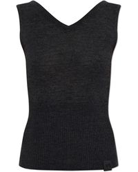 Victoria Beckham - Wol Trui Met V-Hals - Lyst
