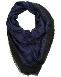 Versace - Accessoires ,Blauw ,Foulard Stola Pashmina Scialle - Lyst