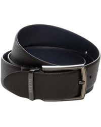 Guess - Accessoires ,Bruin ,Leer Verstelbare & Omkeerbare H35 Riem - Lyst