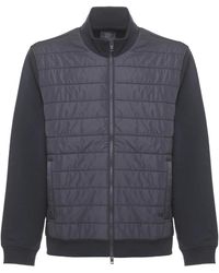 Fay - Jassen ,Blauw ,Katoen Gewatteerd Sweatshirt - Lyst