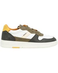 Date - Schoenen ,Wit ,Katoen Court 2.0 And Military Sneaker - Lyst