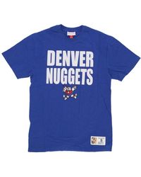 Mitchell & Ness - Tops ,Blauw ,Katoen Denver Nuggets Nba T-Shirt - Lyst