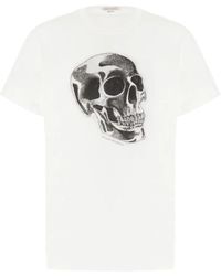 McQueen - Tops ,Wit ,Katoen Casual Katoenen T-Shirt - Lyst