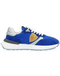 Philippe Model - Vintage blaue niedrige sneaker - Lyst
