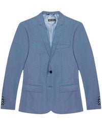 Antony Morato - Jassen ,Blauw ,Polyester Blauw Pak Americana Stijl - Lyst