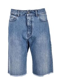 CoSTUME NATIONAL - Korte Broeken ,Blauw ,Katoen Moderne Bermuda Shorts Van Katoen - Lyst