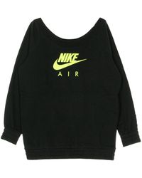 Nike - Fitness ,Zwart ,Lichtgewicht Crew Neck Sweatshirt - Lyst