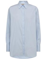 Mos Mosh - Overhemden ,Blauw ,Katoen Mmenola Katoenen Shirt - Lyst