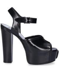 Givenchy - Peep-toe Leather Platform Sandals - Lyst