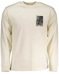 Vans - Magliette bianca in cotone a maniche lunghe con stampa - Lyst