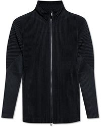 Issey Miyake - Felpa con zip plissettata - Lyst
