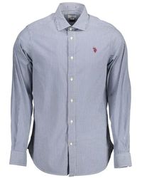U.S. POLO ASSN. - Blaues Baumwoll Herrenhemd Moderner Twist - Lyst