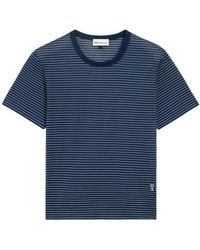 Ami Paris - Tops ,Blauw ,Katoen Striped Adc T Shirt - Lyst