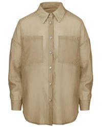 Bomboogie - Lyocell Voile Overshirt - Lyst