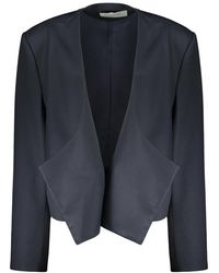 Low Classic - Jassen ,Blauw ,Wol Gestructureerde Wollen Blend Blazer - Lyst