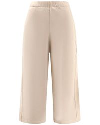 Max Mara - Broeken ,Bruin ,Katoen Filovia Zijde En Katoen Joggingbroek - Lyst