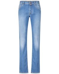 Jacob Cohen - Slim Fit Jeans Met Geborduurde Zakken - Lyst